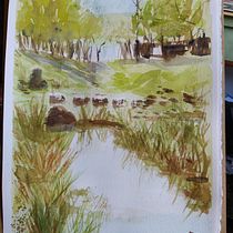 Mi Proyecto del curso: Paisajes naturales en acuarela. Een project van  Beeldende kunst, Schilderij y Aquarelschilderen van Teresa - 29.06.2021