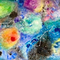 Mi proyecto del curso: Signo solar, lunar y ascendente. Un progetto di Illustrazione tradizionale, Belle arti, Pittura e Pittura ad acquerello di Melisa de Blas - 29.06.2021