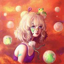 Mi Proyecto del curso: Retratos digitales de fantasía con Photoshop. Traditional illustration, Drawing, Digital Illustration, Portrait Drawing, Digital Drawing, and Digital Painting project by Itzel Fernanda Saldaña Andrade - 06.30.2021