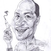 My project in Caricature Portrait with Graphite course. Ilustração tradicional, Desenho, e Desenho de retrato projeto de Edbon Sevilleno - 25.06.2021