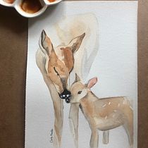 Mi Proyecto del curso: Técnicas experimentales de acuarela para principiantes . Traditional illustration, Fine Arts, Watercolor Painting, and Naturalistic Illustration project by Carla Muela Rodriguez - 06.30.2021