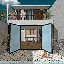 Mi Proyecto del curso: Representación gráfica de proyectos arquitectónicos. Un proyecto de Arquitectura, Diseño gráfico, Arquitectura interior, Diseño de interiores, Paisajismo, Collage, Arquitectura digital e Ilustración arquitectónica de Lucas Carucci - 30.06.2021