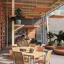 Mi Proyecto del curso: Diseño de interiores para restaurantes. Projekt z dziedziny Architektura wnętrz, Projektowanie wnętrz, Dekoracja wnętrz, Projektowanie powierzchni h, low i ch użytkownika Arturo Paredes - 01.07.2021
