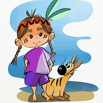 My project in Illustration and Character Design for Children’s Stories course -Tuca Orelhas Grandes and I'm a Scratched dog. Traditional illustration, Character Design, Children's Illustration, and Narrative project by Ana Almeida - 07.01.2021