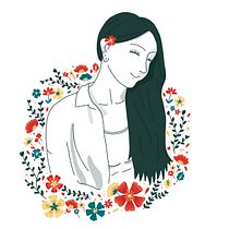 Mi Proyecto del curso: Retrato ilustrado con elementos botánicos. Traditional illustration, Digital Illustration, Botanical Illustration, and Digital Drawing project by tattifer22 - 06.29.2021