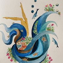 My project in Watercolor Techniques for Dreamlike Illustrations course. Projekt z dziedziny Trad, c, jna ilustracja,  R, sunek, Malowanie akwarelą, Ilustracja w i dawnicza użytkownika Emine - 01.07.2021