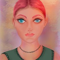 Mon projet du cours : Portrait de personnages féminins avec Procreate. Projekt z dziedziny Trad, c, jna ilustracja, Ilustracja c i frowa użytkownika philippe_jouron - 01.07.2021
