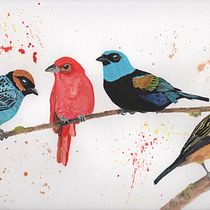 Mi Proyecto del curso: Acuarela artística para ilustración de aves. Traditional illustration, Watercolor Painting, Realistic Drawing, and Naturalistic Illustration project by Katherine Moreno - 07.01.2021