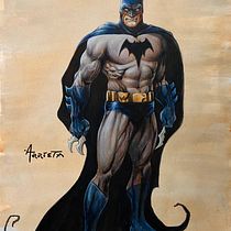 Martin Arrieta Final Project: Ariel Olivetti Character Illustration with Acrylics Course ( Original Batman ). Een project van Traditionele illustratie, Ontwerp van personages, Schilderij, Stripboek,  Acr y lschilderij van Martin Arrieta - 24.06.2021