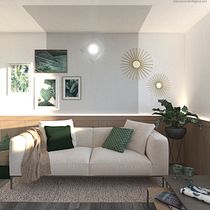 Propuesta de diseño sala  Ein Projekt aus dem Bereich Innenarchitektur, Innendesign, Dekoration von Innenräumen, Innenarchitektur und Design von dianamarladino - 02.07.2021