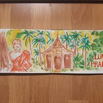 My project in Artistic Watercolor Sketching. Travel Memories: Luang Prabang, Laos. Traditional illustration, Sketching, Creativit, Drawing, Watercolor Painting, and Sketchbook project by Stefania Salis - 07.02.2021