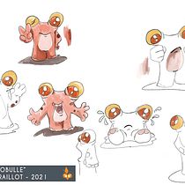 Fiche perso Globulle. Traditional illustration, Character Design, Children's Illustration, and Narrative project by Frederic Raillot - 07.02.2021