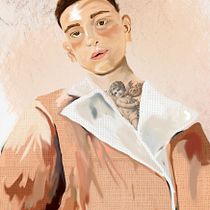 Mi Proyecto del curso: Retratos digitales de fantasía con Photoshop. Traditional illustration, Drawing, Digital Illustration, Portrait Drawing, Digital Drawing, and Digital Painting project by Yuki Male - 07.02.2021