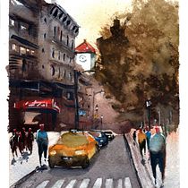 Mi Proyecto del curso: Paisajes urbanos en acuarela Ein Projekt aus dem Bereich Bildende Künste, Aquarellmalerei und Architektonische Illustration von Siomara Arrieta Hickie - 02.07.2021