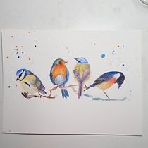 My project in Artistic Watercolor Techniques for Illustrating Birds course. Traditional illustration, Watercolor Painting, Realistic Drawing, and Naturalistic Illustration project by Barb Bauer - 07.02.2021