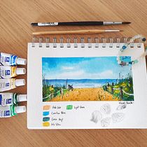 My project in Watercolor Travel Journal course. Traditional illustration, Watercolor Painting, and Sketchbook project by Anna Kolesnikov - 07.06.2021