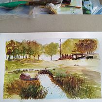 Il mio progetto del corso: Paesaggi naturali ad acquerello. Fine Arts, Painting, and Watercolor Painting project by annam_nigr_5 - 07.03.2021
