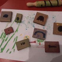 Mi Proyecto del curso: Técnicas de estampación para niños. Un progetto di Illustrazione tradizionale, Artigianato, Belle arti, Stampa e Creatività con i bambini di Florencia Vispo - 02.07.2021