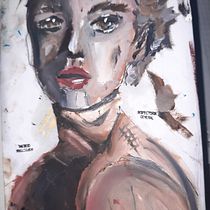expresión del rostro uwu. Fine Arts, Painting, and Oil Painting project by Melany Calizaya - 06.28.2021
