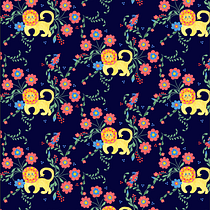 My project in Illustrated Pattern Design course. Design, Traditional illustration, Pattern Design, and Printing project by Anna Perekhodko - 06.30.2021
