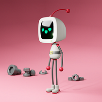 Robot. Projekt z dziedziny  Motion graphics, Projektowanie postaci, Projektowanie produktowe i  Modelowanie 3D użytkownika Daniel Quintero - 02.07.2021