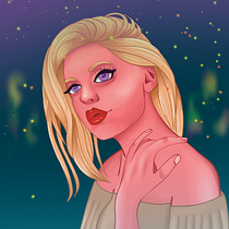My project in Female Character Portraits in Procreate course. Projekt z dziedziny Trad, c, jna ilustracja, Ilustracja c, frowa, R, sunek c i frow użytkownika nrlnadia1826 - 01.07.2021