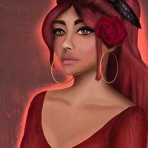 My project in Female Character Portraits in Procreate course. Projekt z dziedziny Trad, c, jna ilustracja, Ilustracja c, frowa, R, sunek c i frow użytkownika Angelina Gie - 04.07.2021