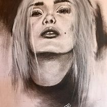 Mon projet du  au fusain : créer des ambiances. Ilustração tradicional, Artes plásticas, Desenho, Desenho de retrato, Desenho realista, e Desenho artístico projeto de Rita Giral - 04.07.2021