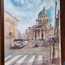 My project in Architectural Sketching with Watercolor and Ink course. Sketching, Drawing, Watercolor Painting, Architectural Illustration, Sketchbook, Ink Illustration, and Traditional illustration project by Ramya - 07.04.2021