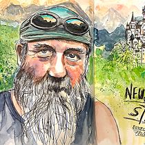 Mein Kursprojekt: Aquarellsketching: Drück deine Ideen aus . Ilustração tradicional, Esboçado, Criatividade, Desenho, Pintura em aquarela, e Sketchbook projeto de Annette Brockmann - 04.07.2021