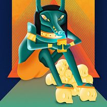 Ilustración geométrica con volumen ANUBIS. Ilustração tradicional, Design de personagens e Ilustração digital projeto de Luis Amau - 05.07.2021