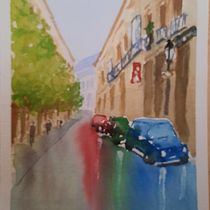 Mi Proyecto del curso: Paisajes urbanos en acuarela. Un projet de Aquarelle, Beaux Arts et Illustration architecturale de Susana Redondo Ugena - 05.07.2021