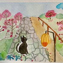 Mi Proyecto del curso: Ilustración en acuarela con influencia japonesa. Ilustração tradicional, Desenho, e Pintura em aquarela projeto de andrea_infantem - 06.07.2021
