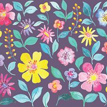 My project in Vibrant Floral Patterns with Watercolors course. Traditional illustration, Pattern Design, Watercolor Painting, and Botanical Illustration project by Sarah Adams - 07.01.2021