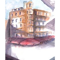 My project in Architectural Sketching with Watercolor and Ink course. Sketching, Drawing, Watercolor Painting, Architectural Illustration, Sketchbook & Ink Illustration project by Judith van Rijswijk - 07.06.2021