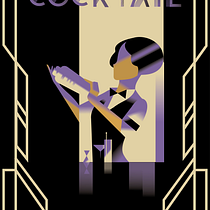 My project in Art Deco Style for Digital Illustration course. Traditional illustration, Fine Arts, Poster Design, and Digital Illustration project by Barbara Chiado' Rana - 07.06.2021