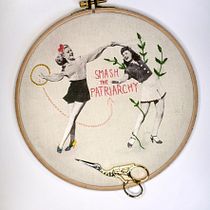 Smash the patriarchy. Photograph, Collage, Paper Craft, Printing, Embroider, and DIY project by Lies & Evi - 07.06.2021