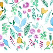 My project in Vibrant Floral Patterns with Watercolors course. Traditional illustration, Pattern Design, Watercolor Painting, and Botanical Illustration project by Guadalupe Manrique - 07.07.2021