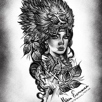 Meu projeto do curso: Desenho e ilustração digital de tatuagens com o Procreate. Traditional illustration, Graphic Design, Digital Illustration, Tattoo Design, and Digital Drawing project by Aléxia Eismann - 07.07.2021