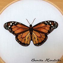 My project in Realistic Embroidery Techniques course. Traditional illustration, and Embroider project by Bonita Hendriks - 07.08.2021