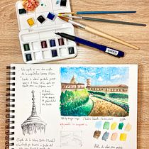 Mi Proyecto del curso: Cuaderno de viaje en acuarela. Traditional illustration, Watercolor Painting, Architectural Illustration, Sketchbook, L, and scape Architecture project by Francis Acosta - 07.08.2021