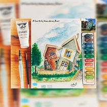 My project in Watercolor Travel Journal course. Traditional illustration, Watercolor Painting, Architectural Illustration, and Sketchbook project by Landysh Ziyatdínova - 07.08.2021