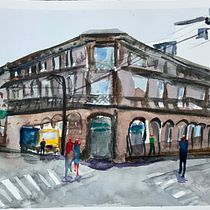 My project in Urban Landscapes in Watercolor course. Un projet de Beaux Arts, Aquarelle et Illustration architecturale de patsvandam - 09.07.2021