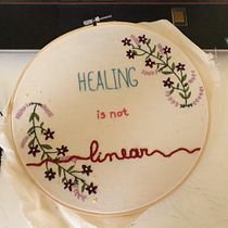 Meu projeto do curso: Técnicas básicas para bordado de letras. Embroider project by Bianca Barreto - 07.09.2021