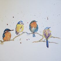 Mi Proyecto del curso: Acuarela artística para ilustración de aves. Watercolor Painting, Traditional illustration, Realistic Drawing, and Naturalistic Illustration project by Begoña Cruz López - 08.01.2021