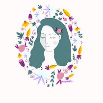 My project in Illustrated portraits with botanical elements course. Un progetto di Illustrazione tradizionale, Illustrazione digitale, Illustrazione botanica e Disegno digitale di Malar Murugayah - 09.07.2021