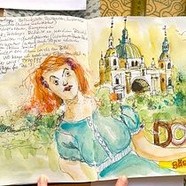 Mein Kursprojekt: Aquarellsketching: Drück deine Ideen aus . Traditional illustration, Sketching, Creativit, Drawing, Watercolor Painting, and Sketchbook project by gahei - 07.10.2021