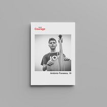 Courage: a brand proposal for a cultural centre with special focus on music. Art Direction, Br, ing, Identit, Graphic Design, and Design project by Filipe Gill-Pedro - 07.10.2021