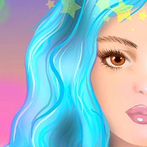 My project in Female Character Portraits in Procreate course. Projekt z dziedziny Trad, c, jna ilustracja, Ilustracja c, frowa, R, sunek c i frow użytkownika N G - 06.07.2021