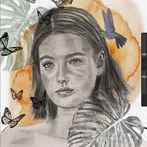 Mi Proyecto del curso: Ilustración de retrato con técnicas analógicas y digitales. Un progetto di Illustrazione tradizionale, Disegno a matita, Disegno, Illustrazione digitale, Pittura ad acquerello, Disegno di ritratti e Disegno realistico di Patricia Rodriguez - 11.07.2021